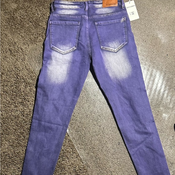 PURPLE SKINNY JEANS - Picture 3 of 4